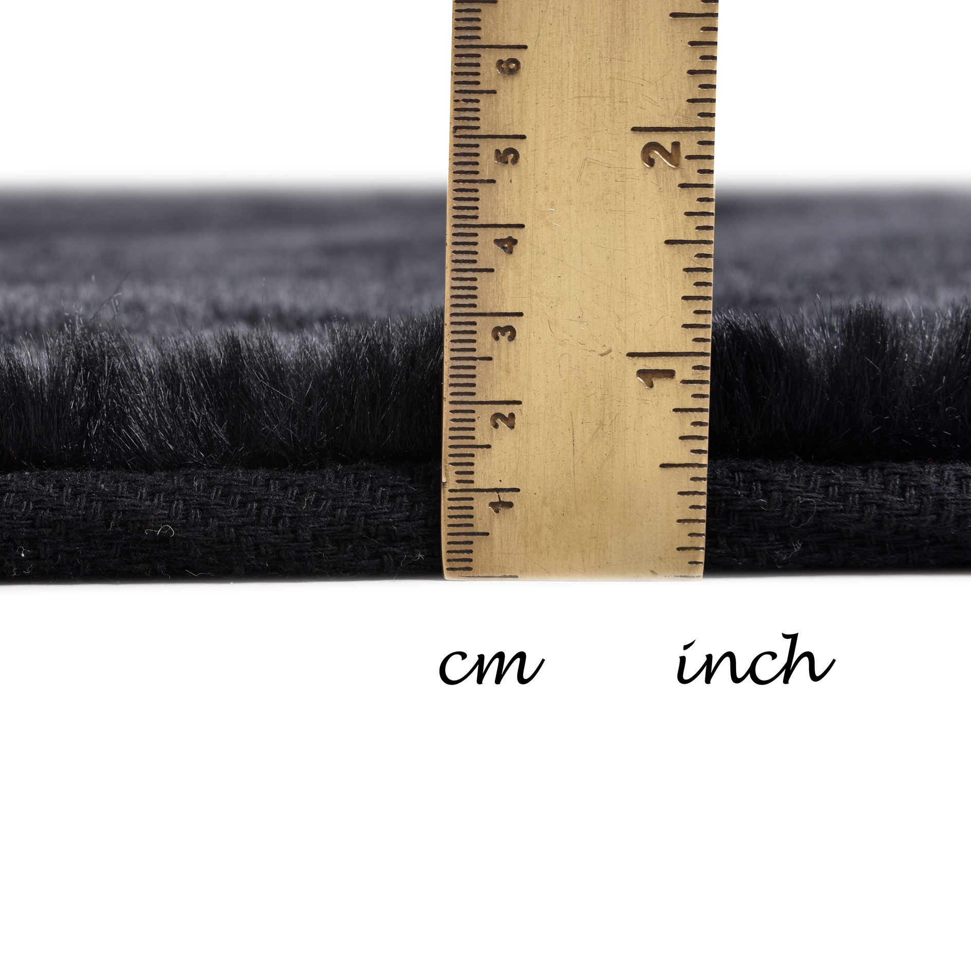 Kunstfellteppich - black - rund - Ø 40 cm