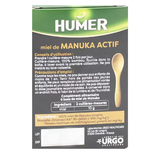 Mel de Manuka Ativo Humer IAA® 18+ 100% Puro - Pote de 250g