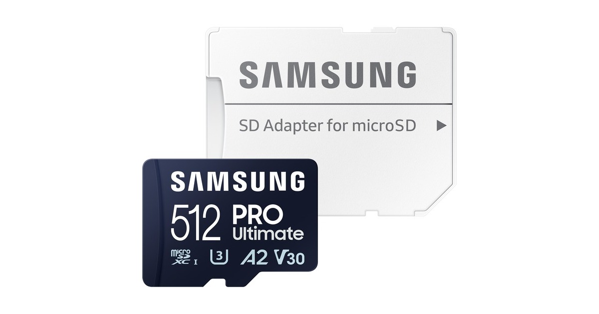 SAMSUNGPRO Ultimate 512 GB microSDXC geheugenkaart  (Blauw, UHS-I U3, Class 3, V30, Incl. SD-Adapter)