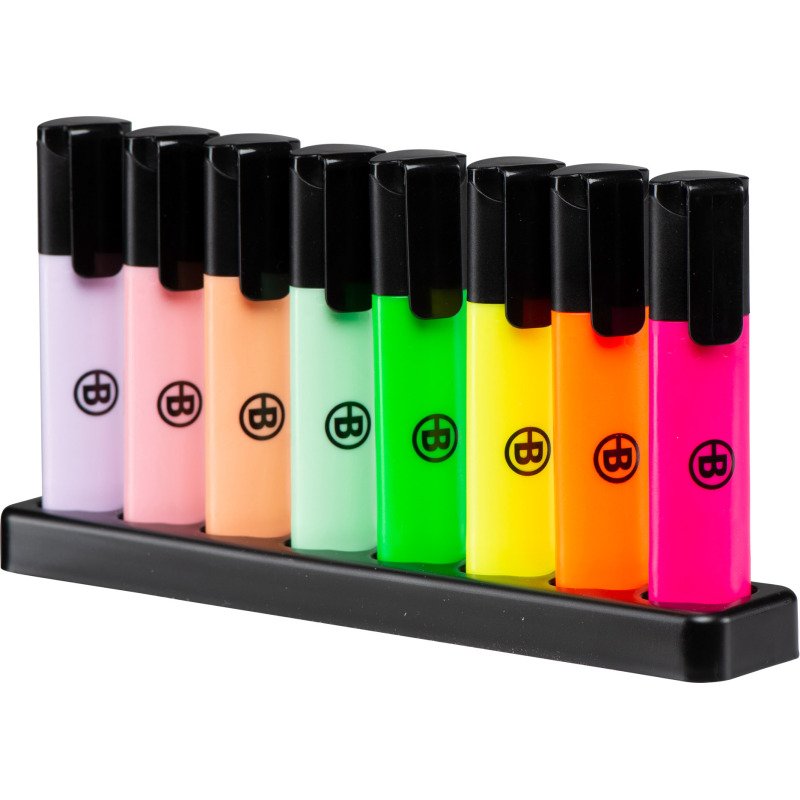 Surligneurs Bruneau couleurs assorties - Set de 8