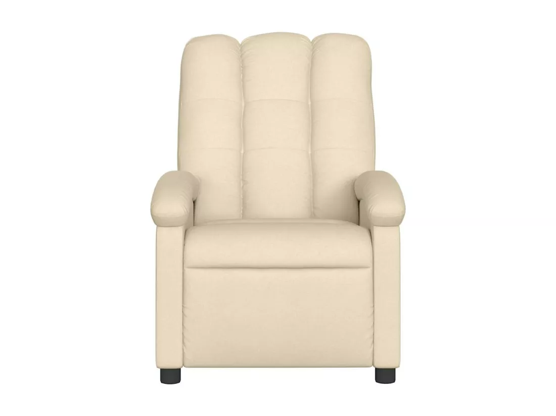 Fauteuil de massage inclinable Crème Tissu