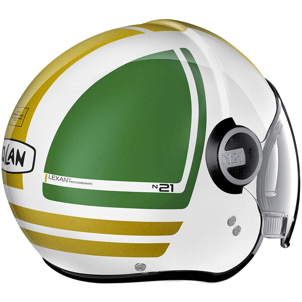 Nolan - Casque N21 Visor Flybridge Blanc brillant / Or / Rouge / Vert