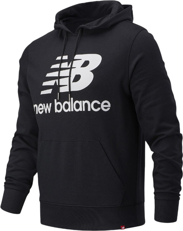 New Balance stacked logo hoodie Black
