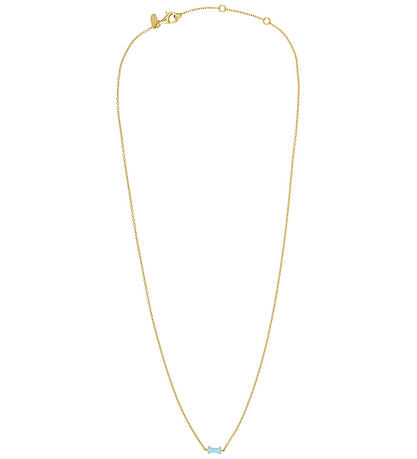 Design Letters Halsk?de - Bow Tie - 45 cm - Guld/Lyseblå