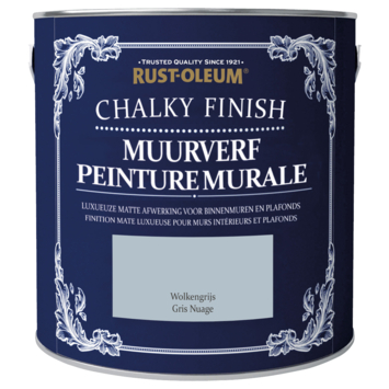 Rust-oleum chalky finish muurverf krijtmat wolkengrijs 2,5 liter