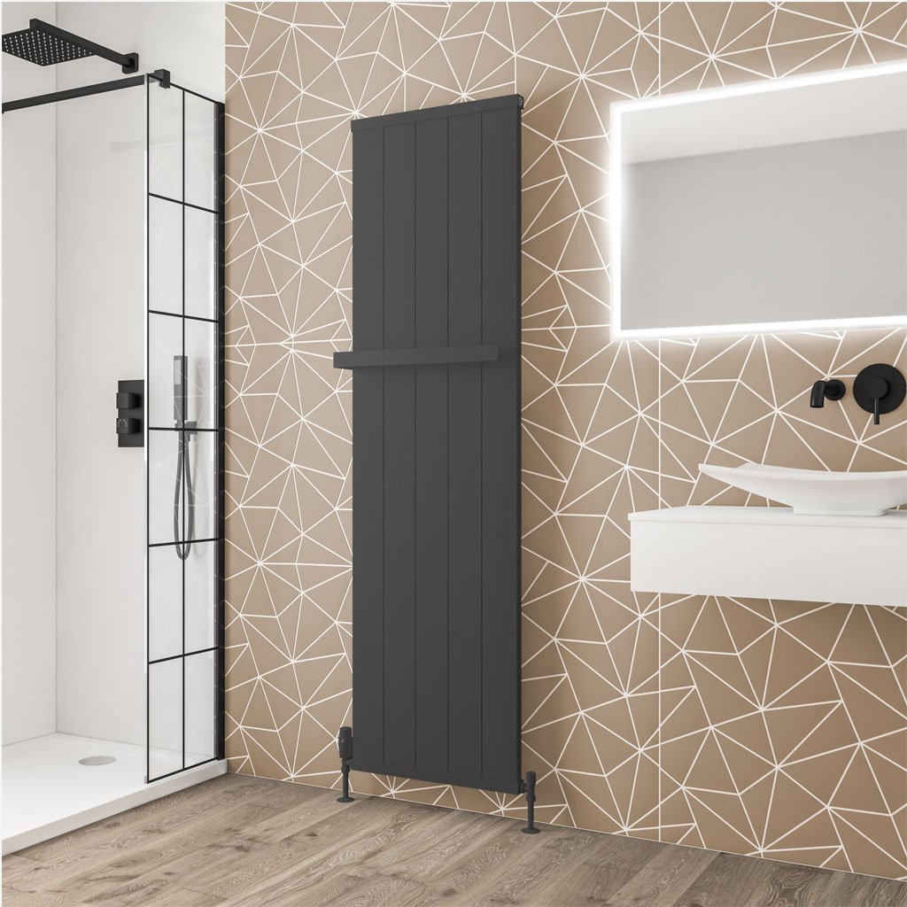 Eastbrook Kingswood paneelradiator 50x180cm 1233W antraciet mat