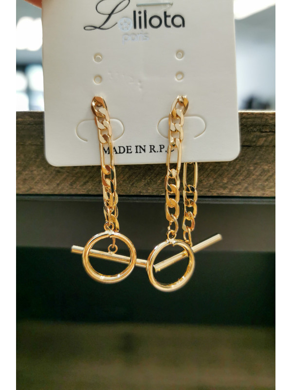 Boucles d'oreilles dorées Audrey - Mile Mila