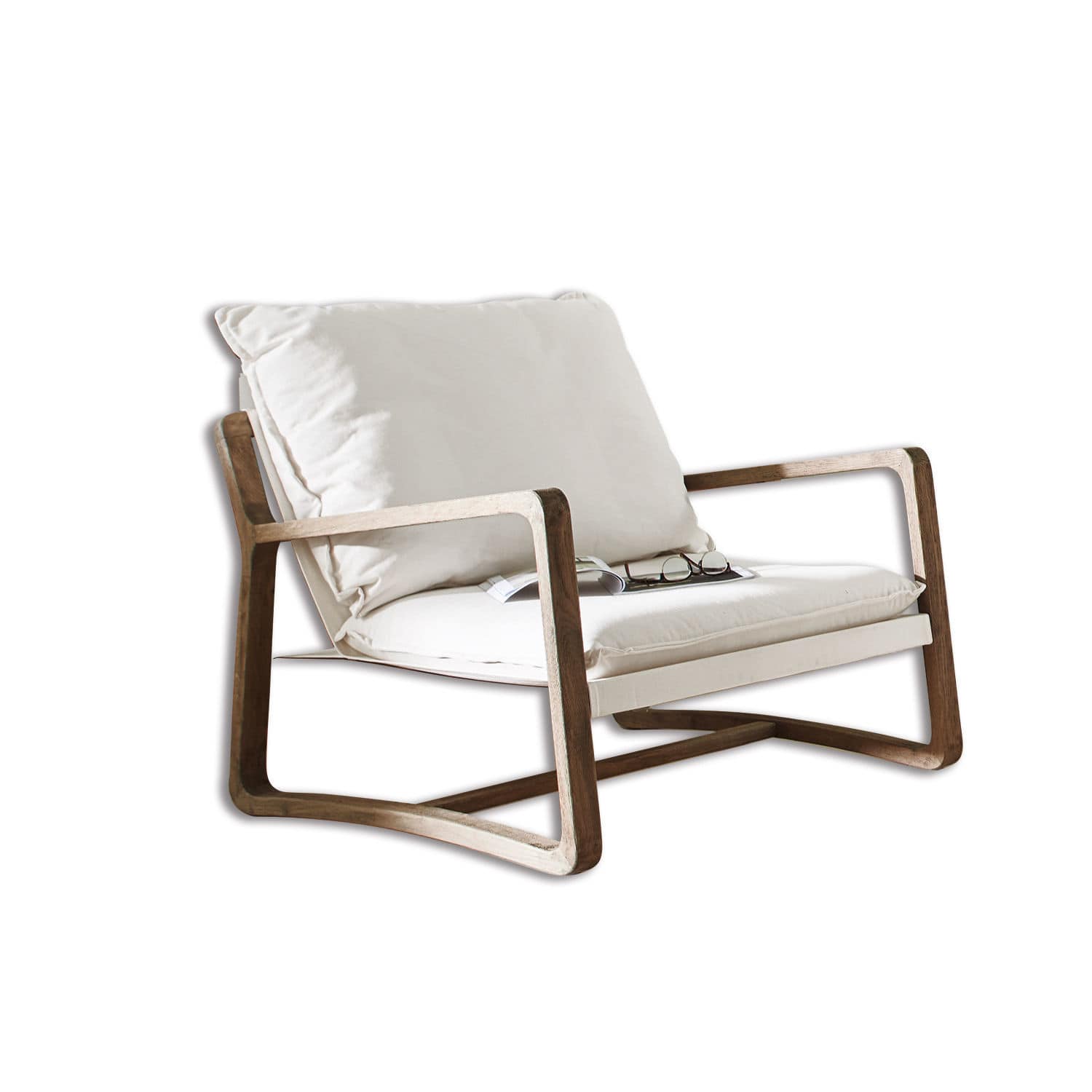 Sessel Jowna creme/braun
