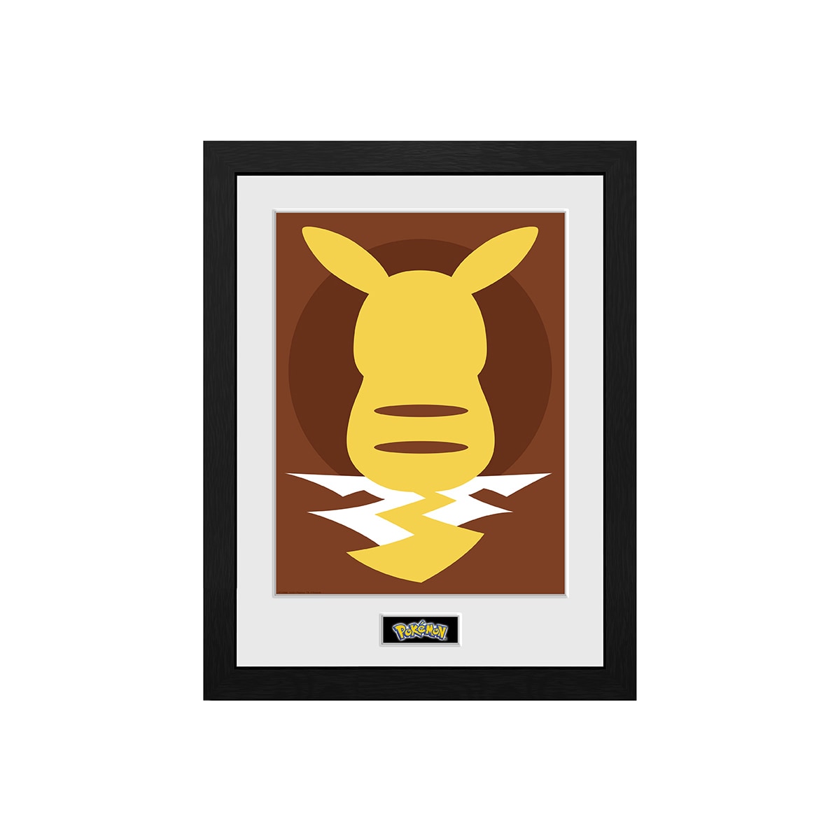 GB eye Pokemon Pikachu Silhouette innrammet plakat
