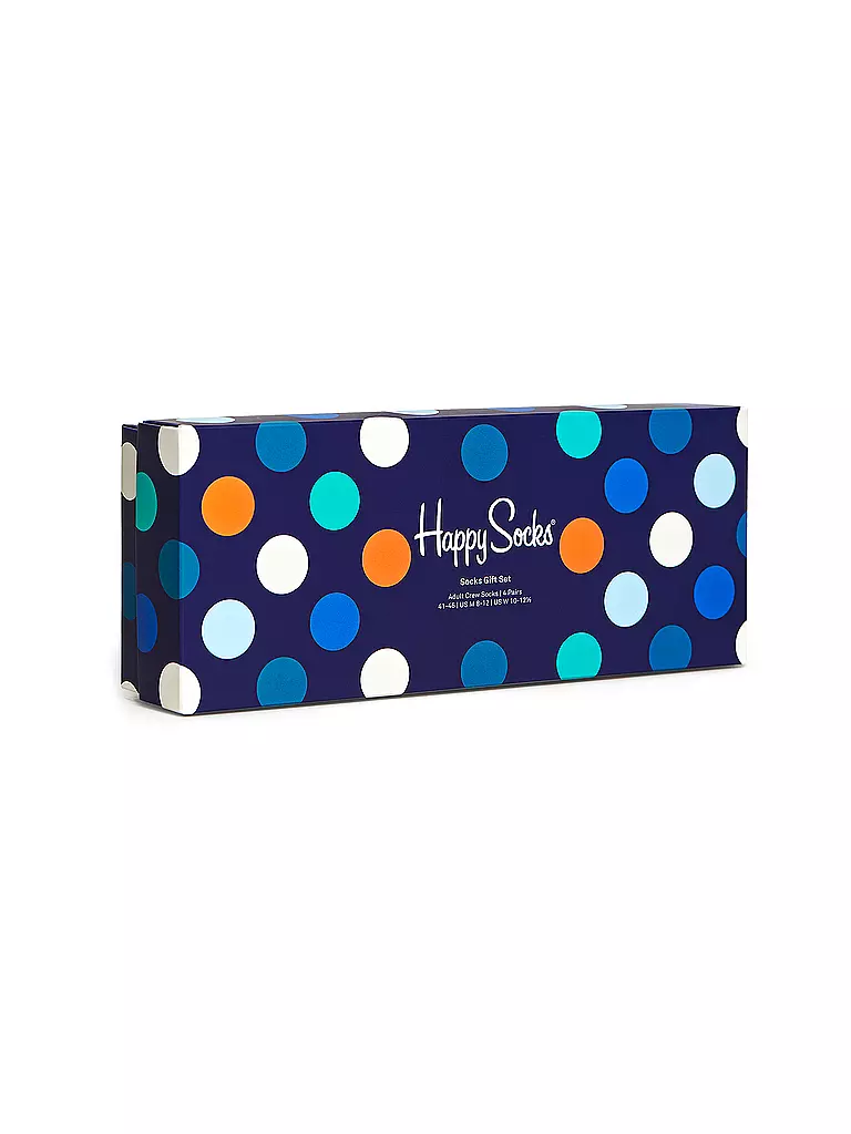 HAPPY SOCKS Herren Geschenkset Socken MULTI COLOR 4er Pkg 41-46 navy dunkelblau