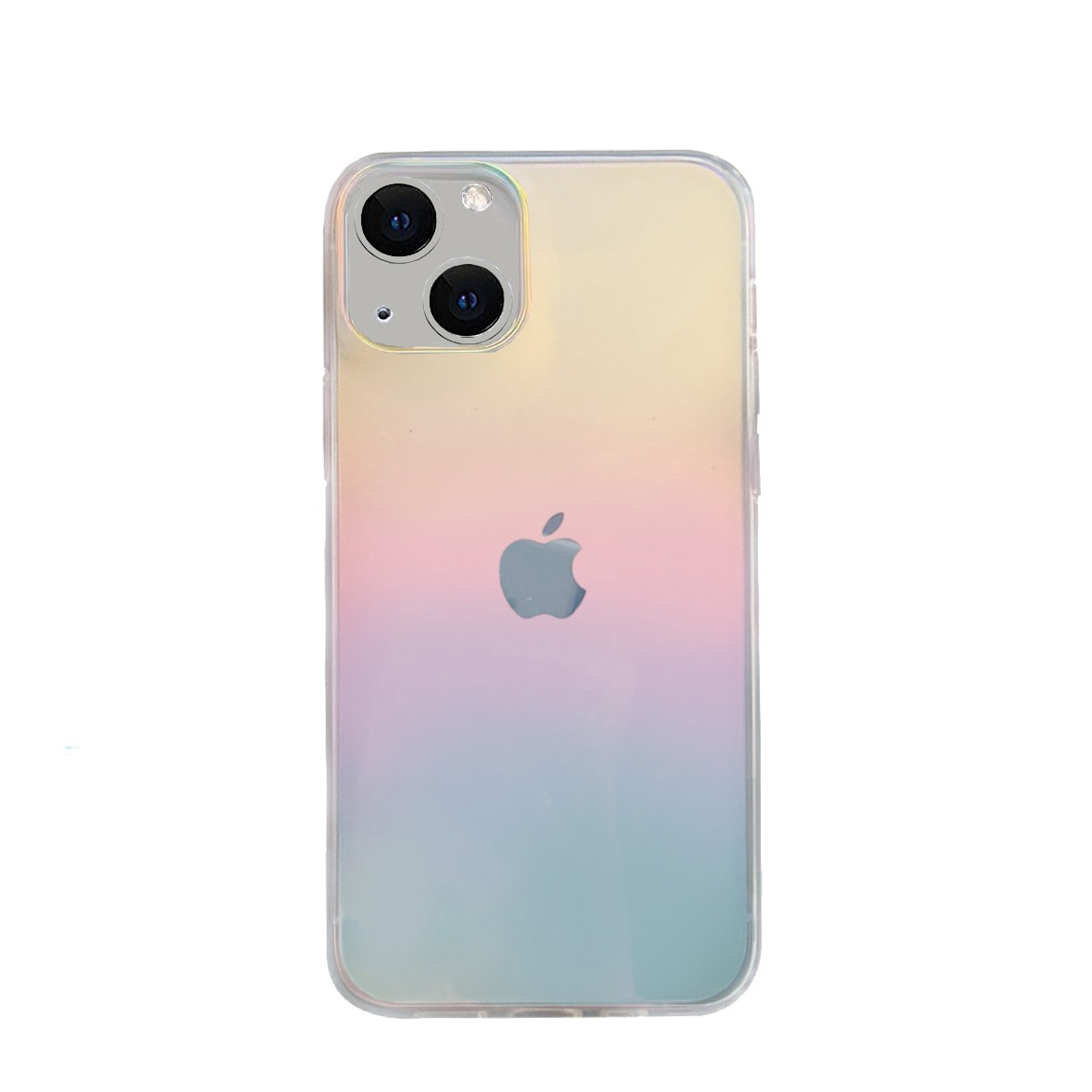 iPhone 13 Hybrid Hülle TPU Bumper   Laser Hologramm Design - Transparent (Matt)