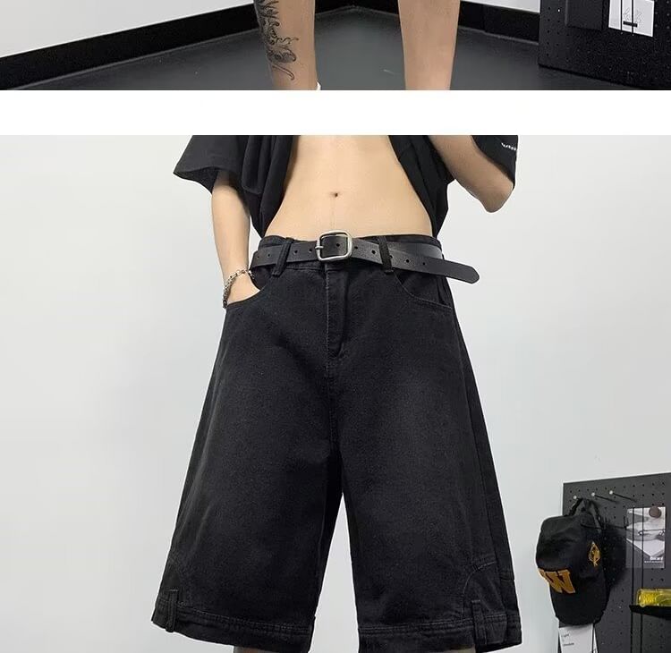 DuckleBeam - Mid Rise Washed Panel Jorts