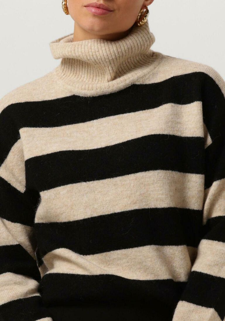 OBJECT beige object coltrui objminna l/s rollneck knit pullover noos