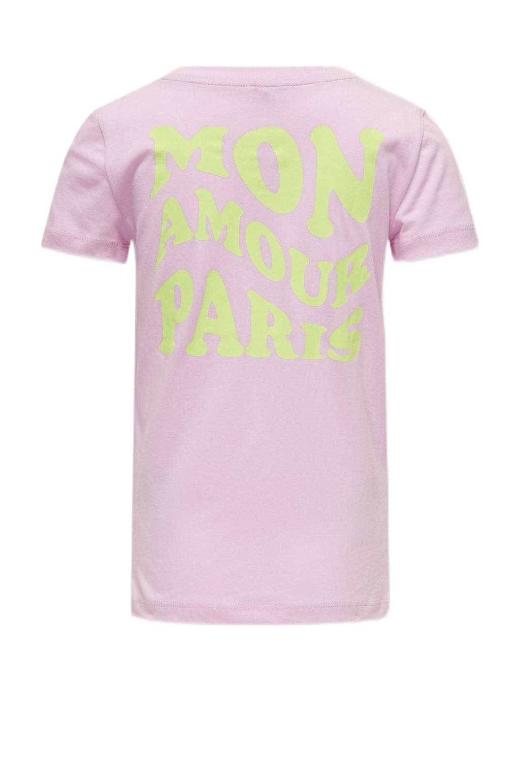 ONLY T-shirt KOGTRULY met backprint zachtroze