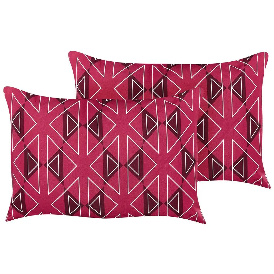 MEZZANO - Tuinkussen set van 2 - Roze - 40 x 60 cm - Polyester