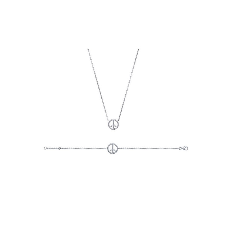 Bracelet Femme - Argent 925 - Oxyde de zirconium - Longueur : 18 cm