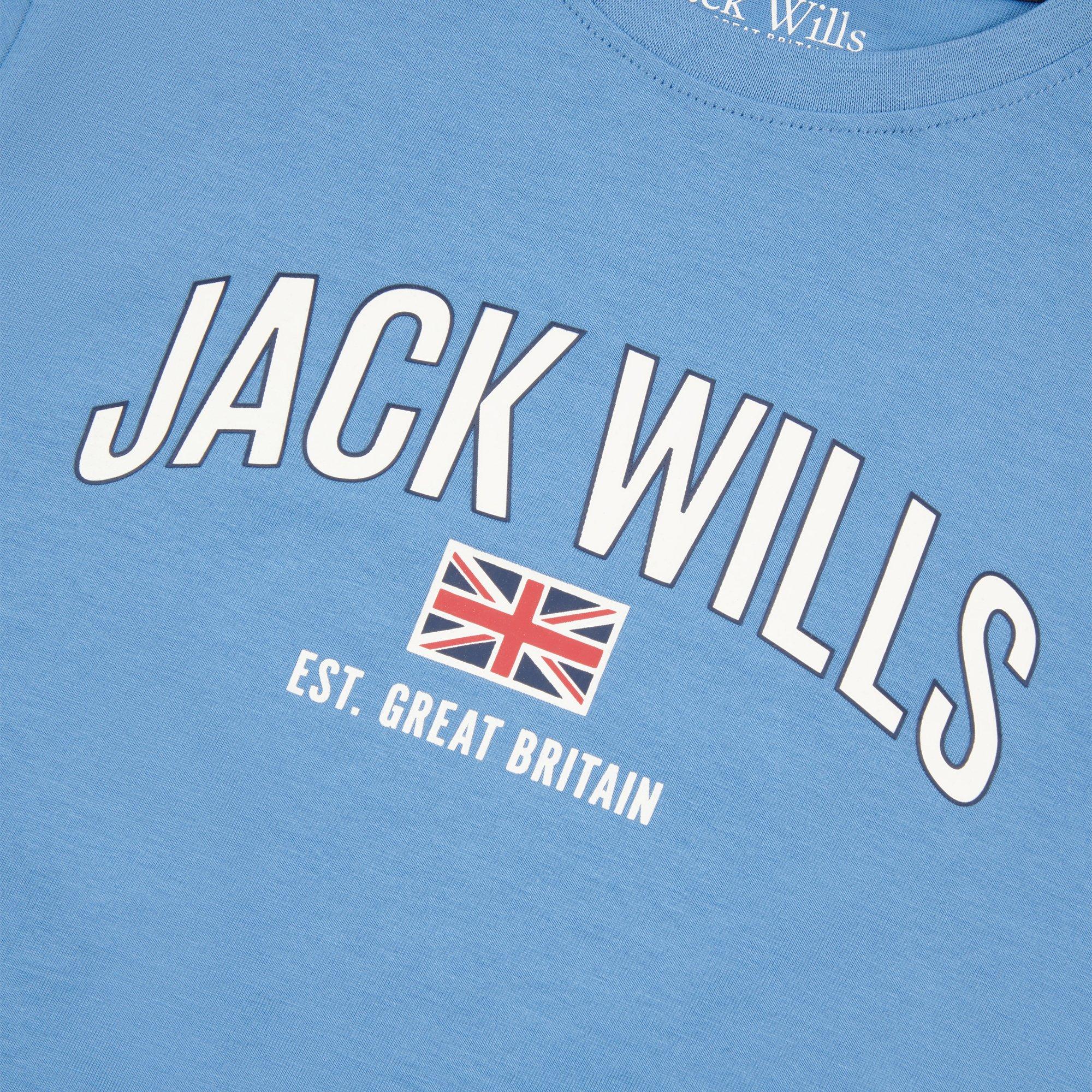 Jack Wills JW Logo Flag T Shirt Juniors