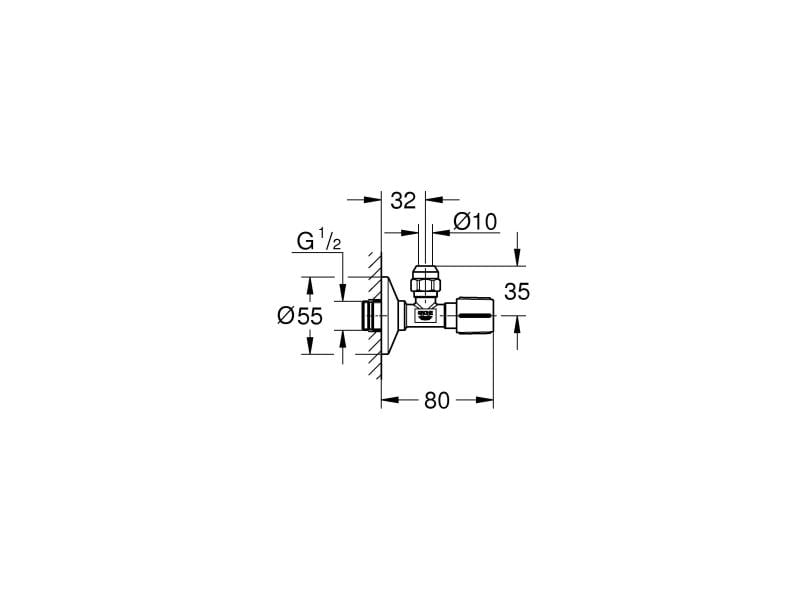 GROHE Eckventil 1/2