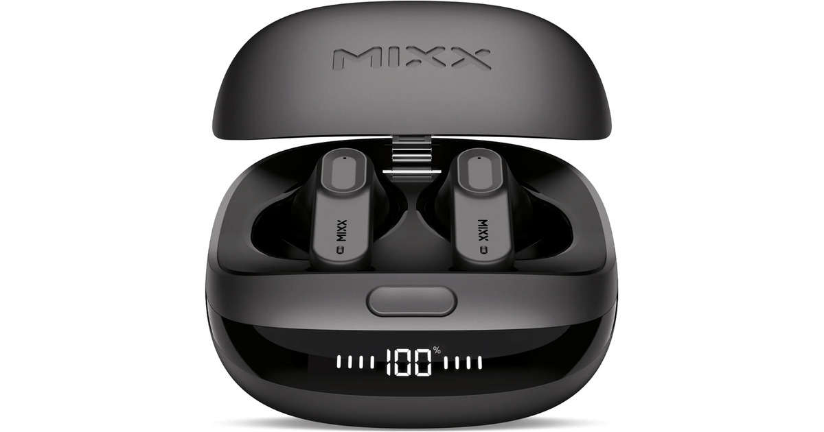 MIXXStreamBuds Ultra ANC Noise Cancelling Earbuds in-ear oortjes  (Zwart)