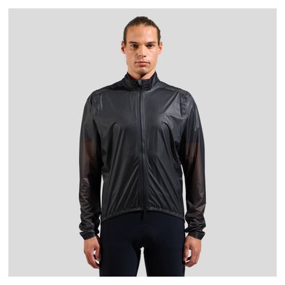 Veste imperméable Odlo Performance Knit Zeroweight Dual Dry Noir