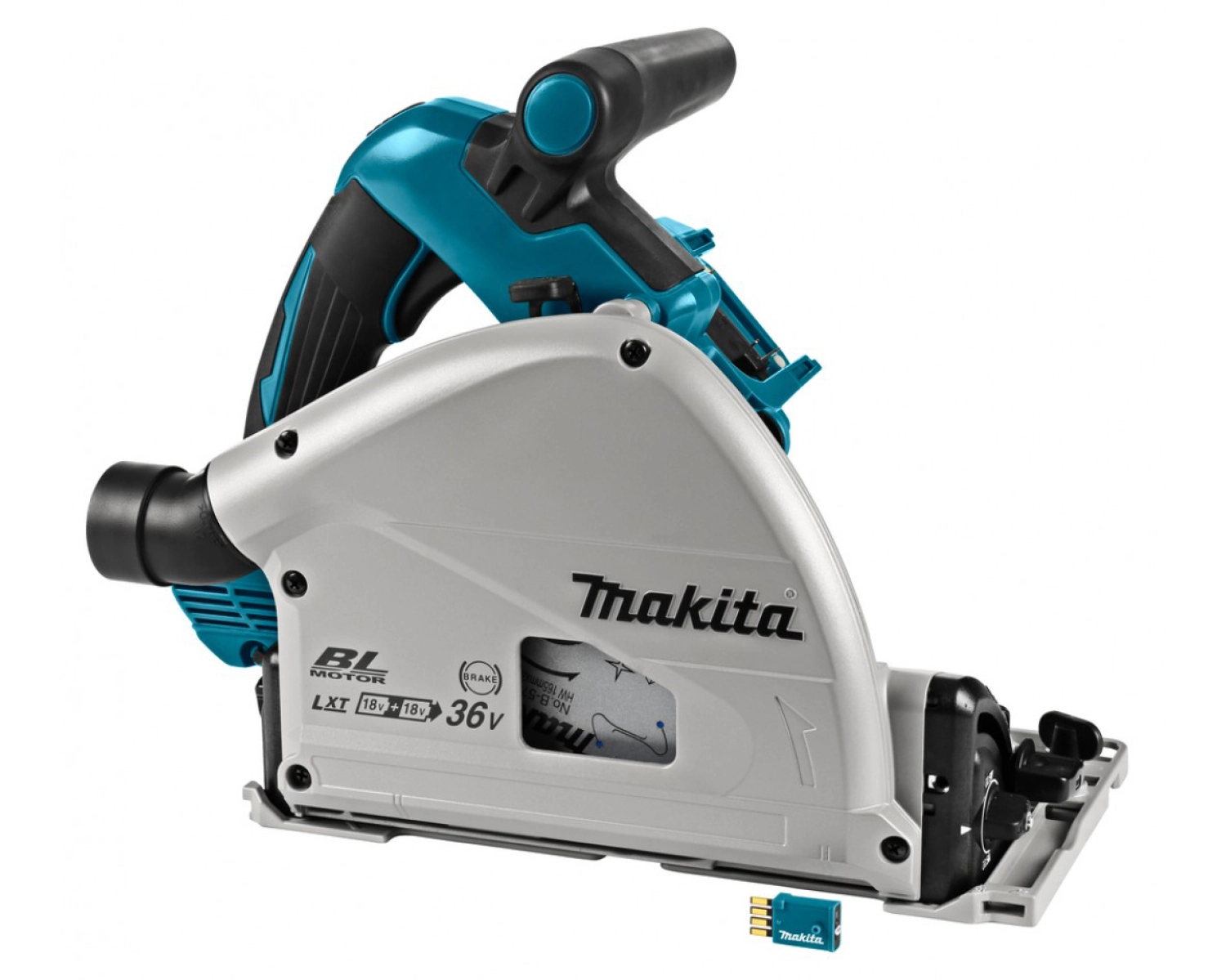 Makita DSP601ZJU 36V (2x 18V) Li-Ion accu invalcirkelzaag body in Mbox (AWS) - 20 x 165mm - koolborstelloos