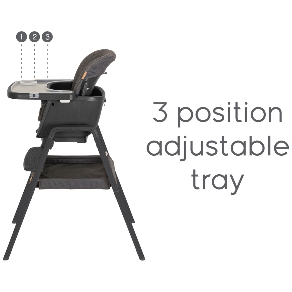 Tutti Bambini Nova Lite 2-in-1 Hochstuhl & Schaukelstuhl von Geburt bis 12 Jahre, Grau