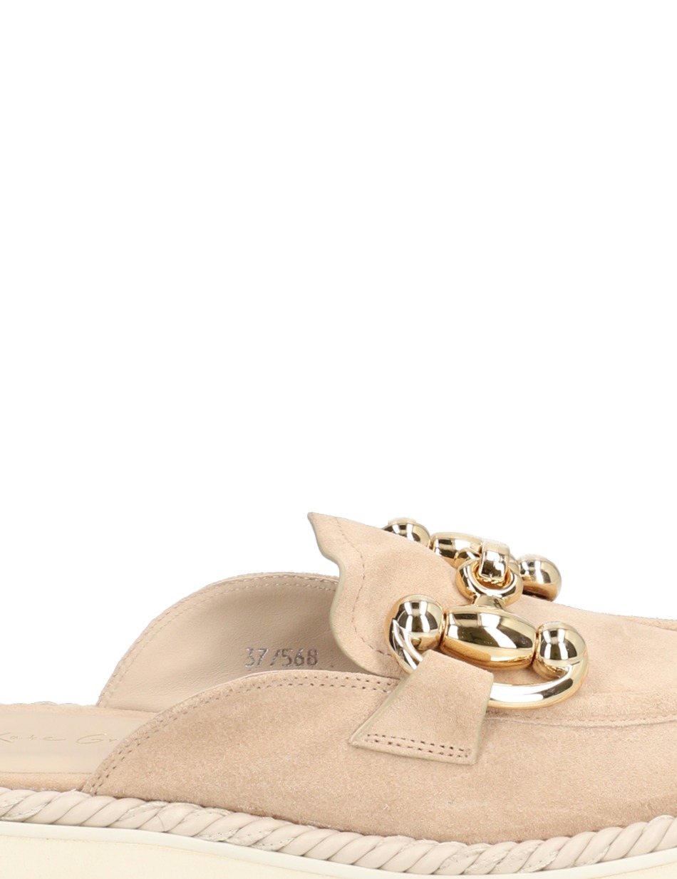 Veloursleder Pantoffel