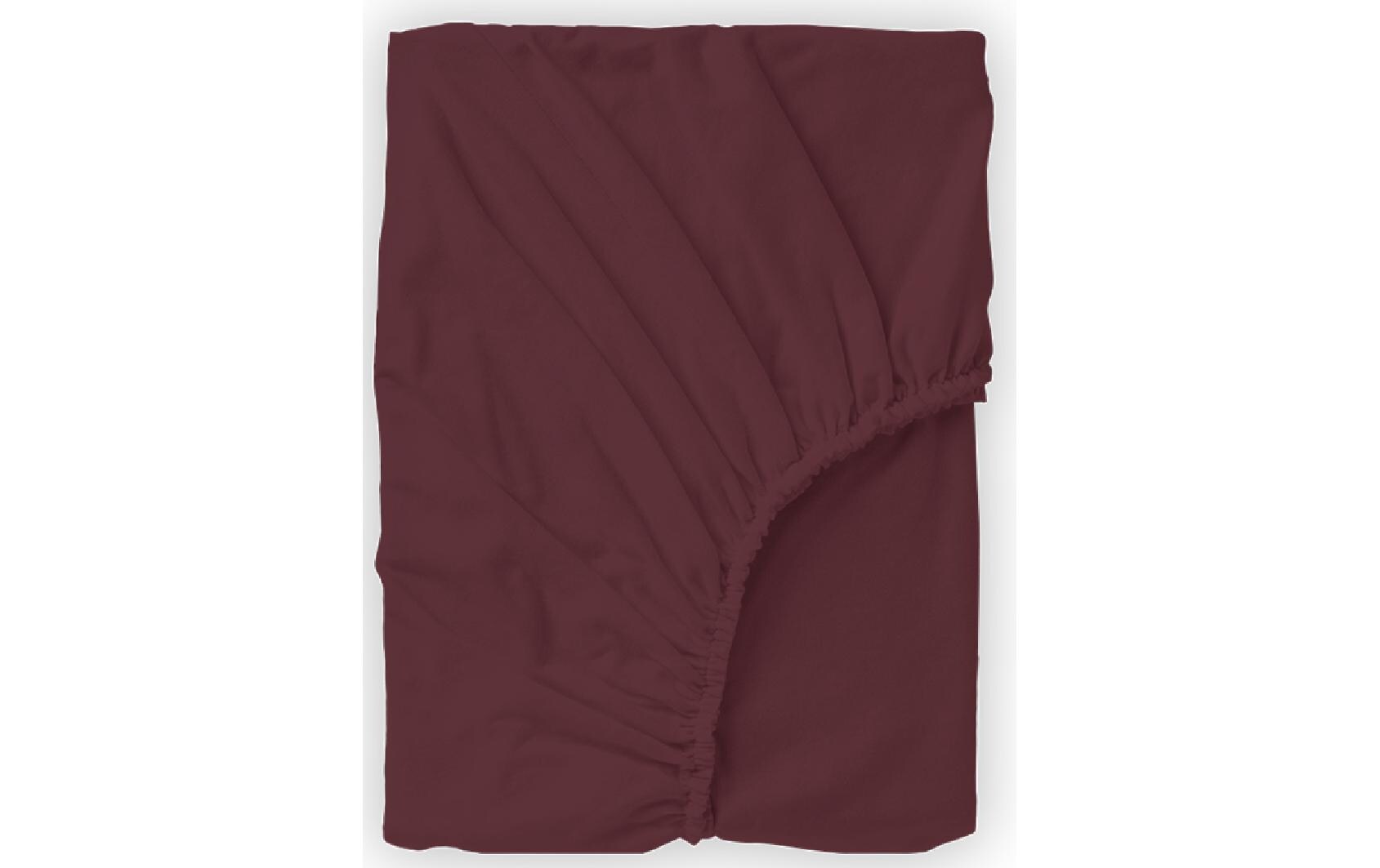 Fixleintuch Deluxe 90-120 x 200-220 cm, BordeauxSpannbettlaken