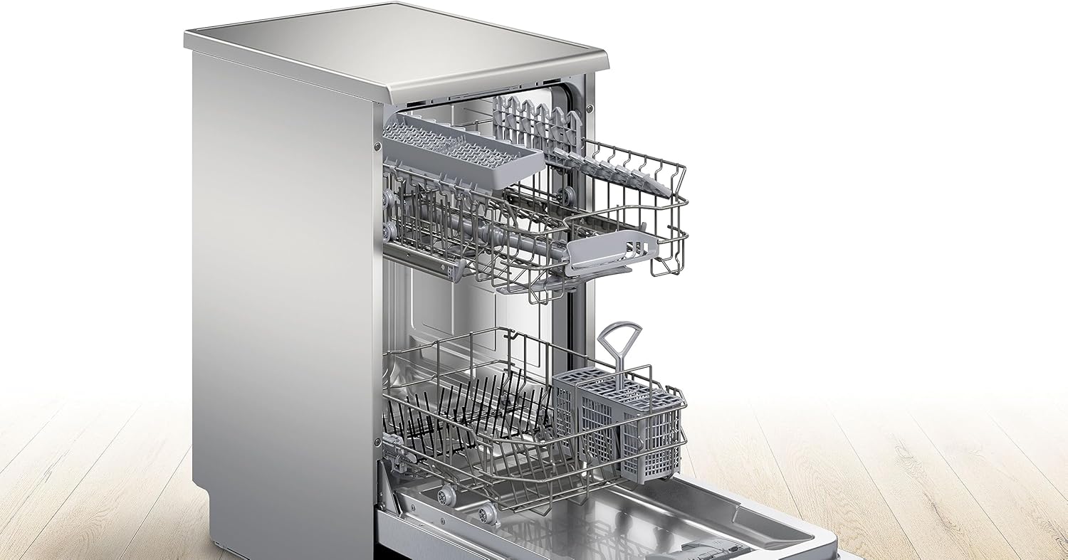 Bosch SPS2HKI58E - Série 2 - Lave-vaisselle pose-libre - 45 cm - 10 couverts - Home connect - Inox [Classe énergétique E]