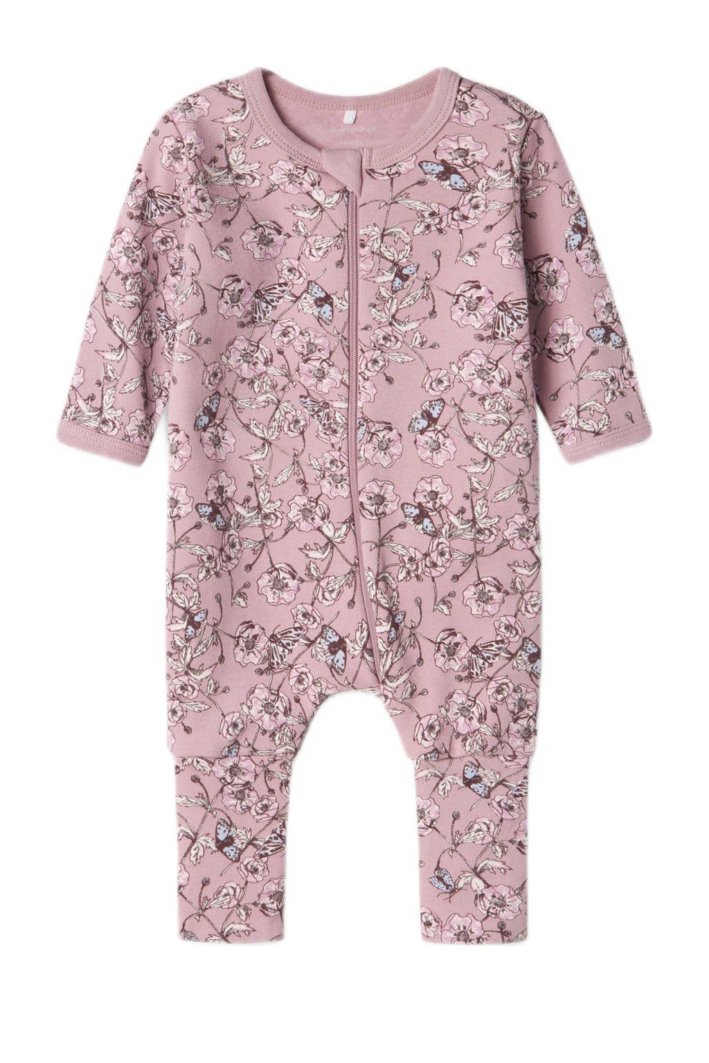 NAME IT baby pyjama met all over print - set van 2 paars/mauve