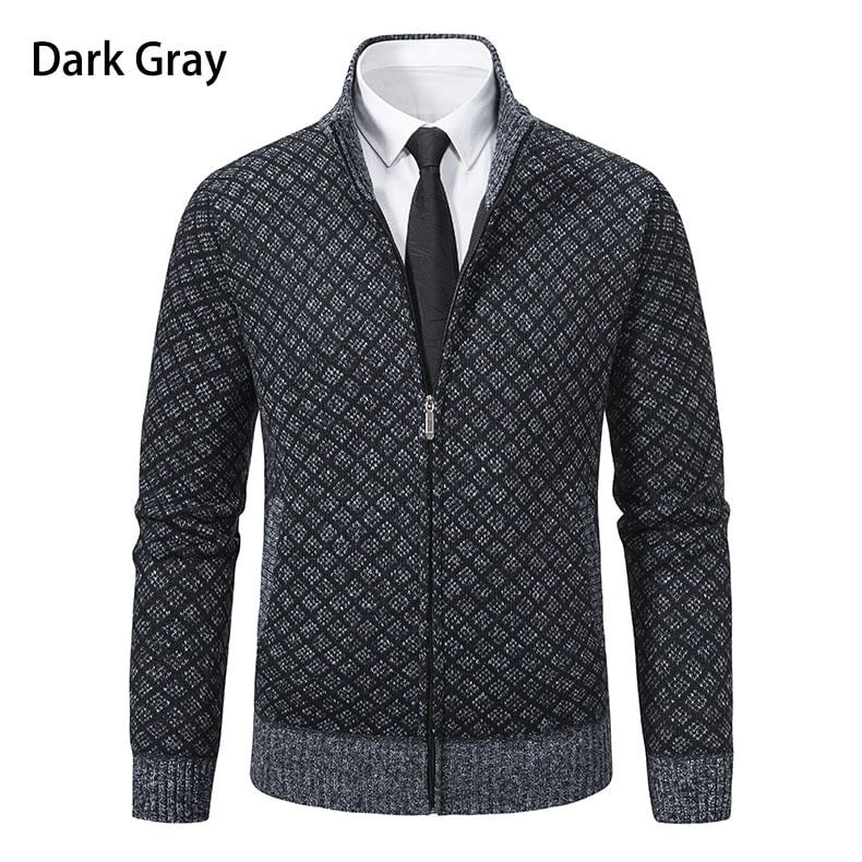 YIKES - Geruite Cardigan met Opstaande Kraag en Rits