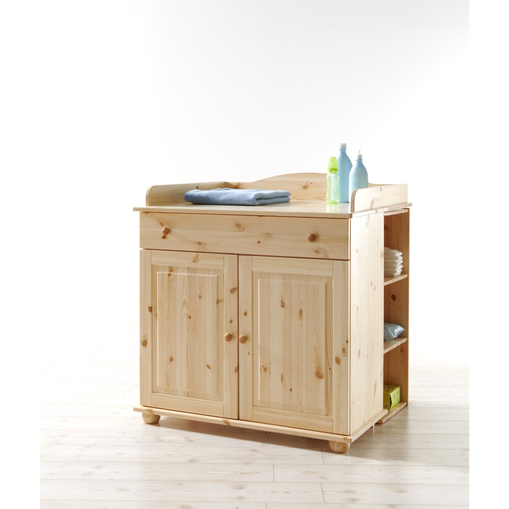 TiCAA Baby Wickelkommode Adam Kiefer Natur