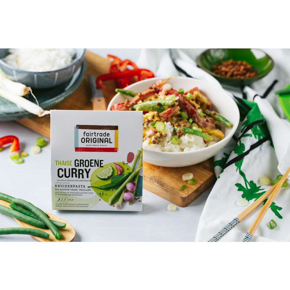 3x Fairtrade Original Kruidenpasta Groene Curry70 gr