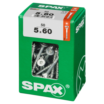 Spax schroef T-Star Plus geel 5x60 mm 50 stuks
