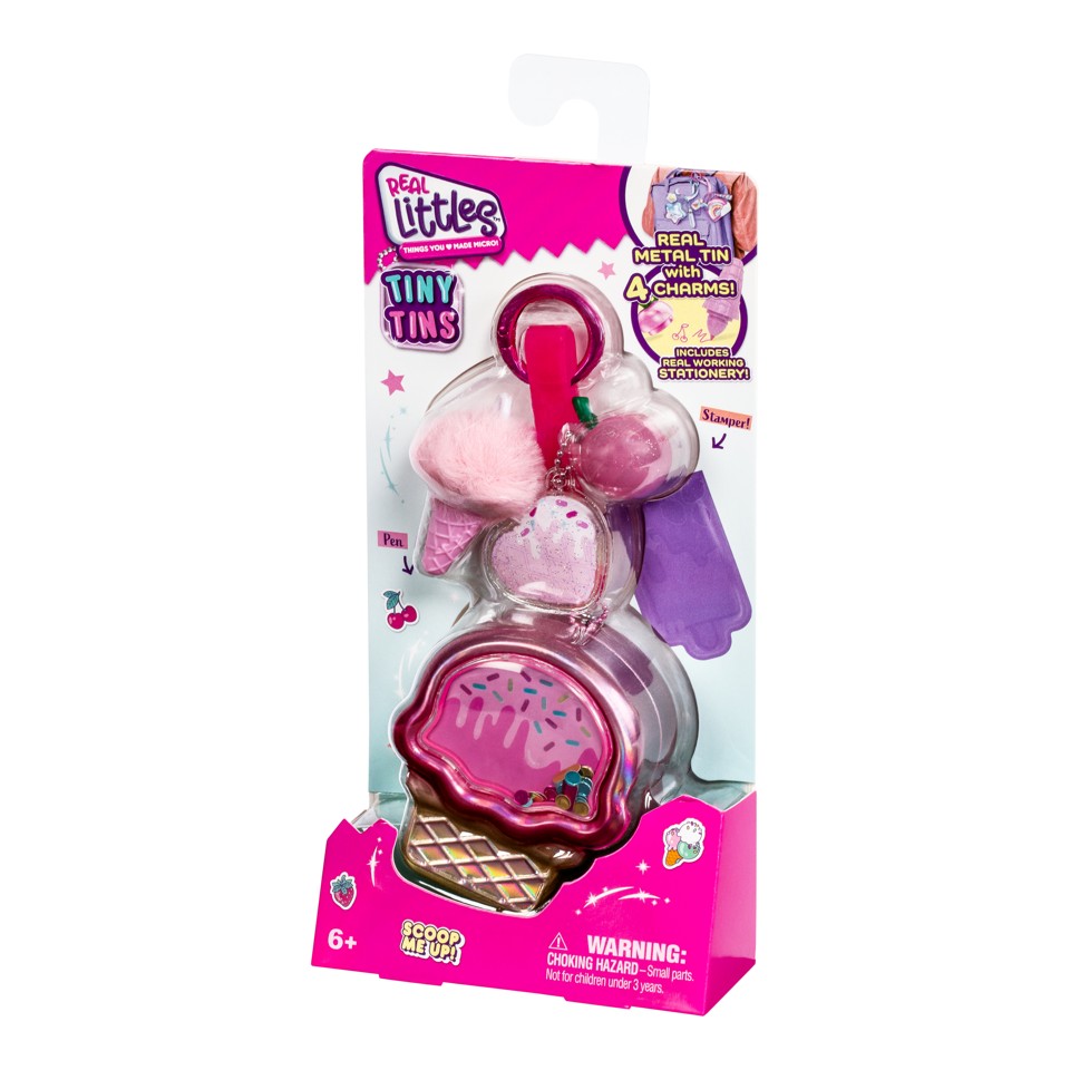 Real Littles Mini dåser med charms af skoleredskaber - Clip on Playset