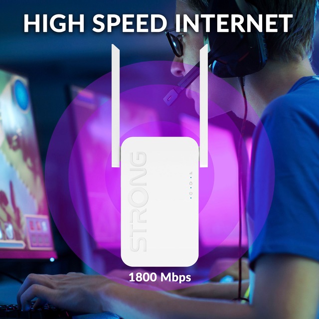 Strong WLAN-Repeater »Dualband WLAN Repeater bis 1800 Mbit/s, WiFi 6, Accesspoint«
