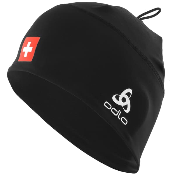 Bonnet ski de fond ODLO HAT POLYKNIT FAN WARM ECO SWISSSKI BLACK