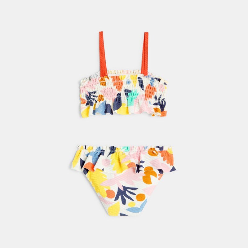Maillot de bain 2 pièces bébé fille à motifs abstraits blanc Catimini Blanc