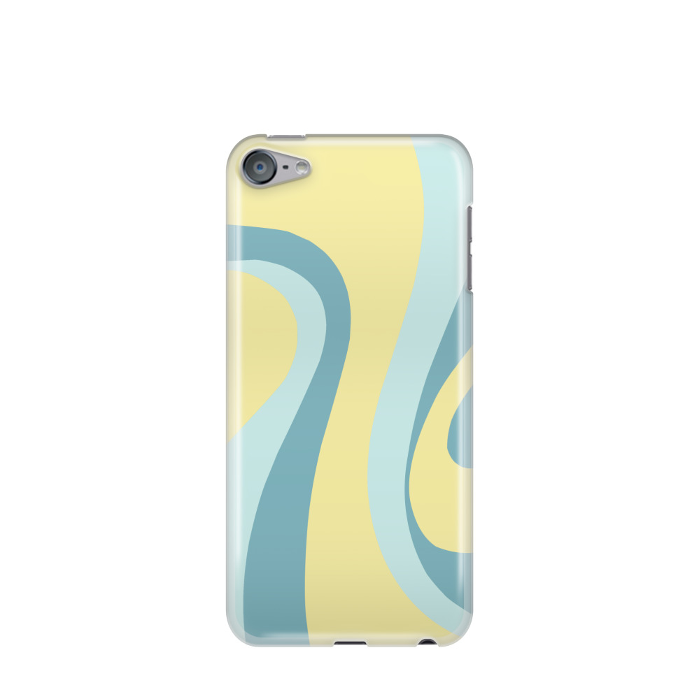 iPod Touch 7G Gummi Hülle Sommerformen 2 - Gelb