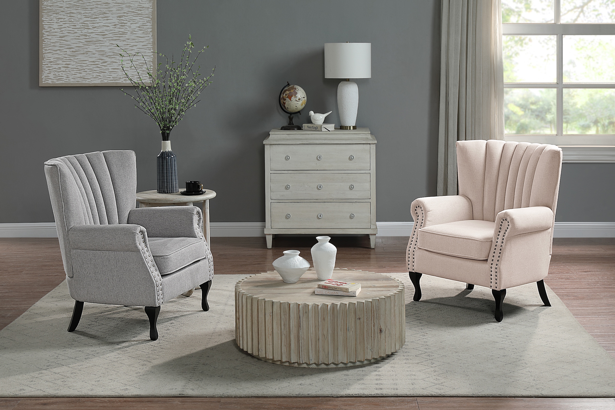 ATLANTIC home collection Sessel »TONI« modern mit Nieten und hoher Rückenlehne
