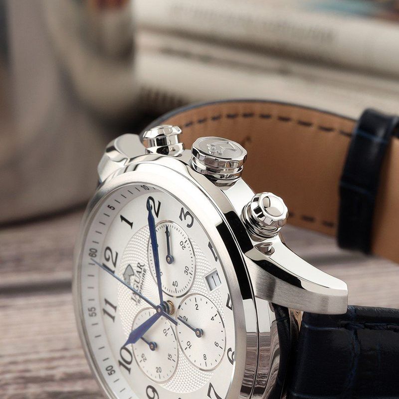 Jaguar - J968/4 Chronograaf Horloge - Zilver - Roestvrijstaal - Leer