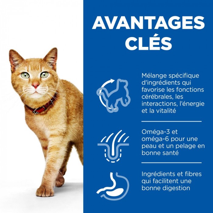 HILL'S Science Plan Senior Vitality Mature Adult 7+ au Poulet - Croquettes pour chat