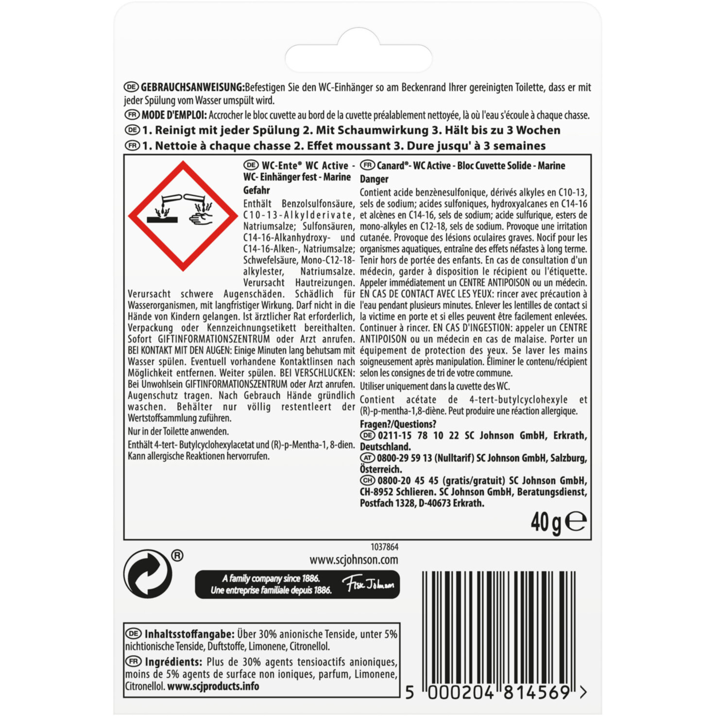 WC-Ente Active Einhänger Marine