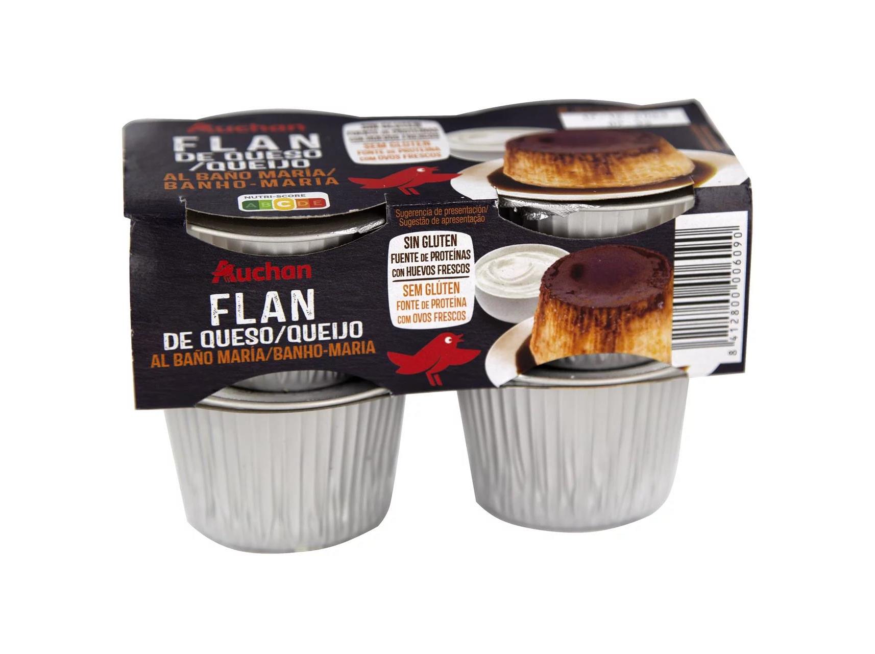 FLAN AUCHAN DE QUEIJO 4X100G