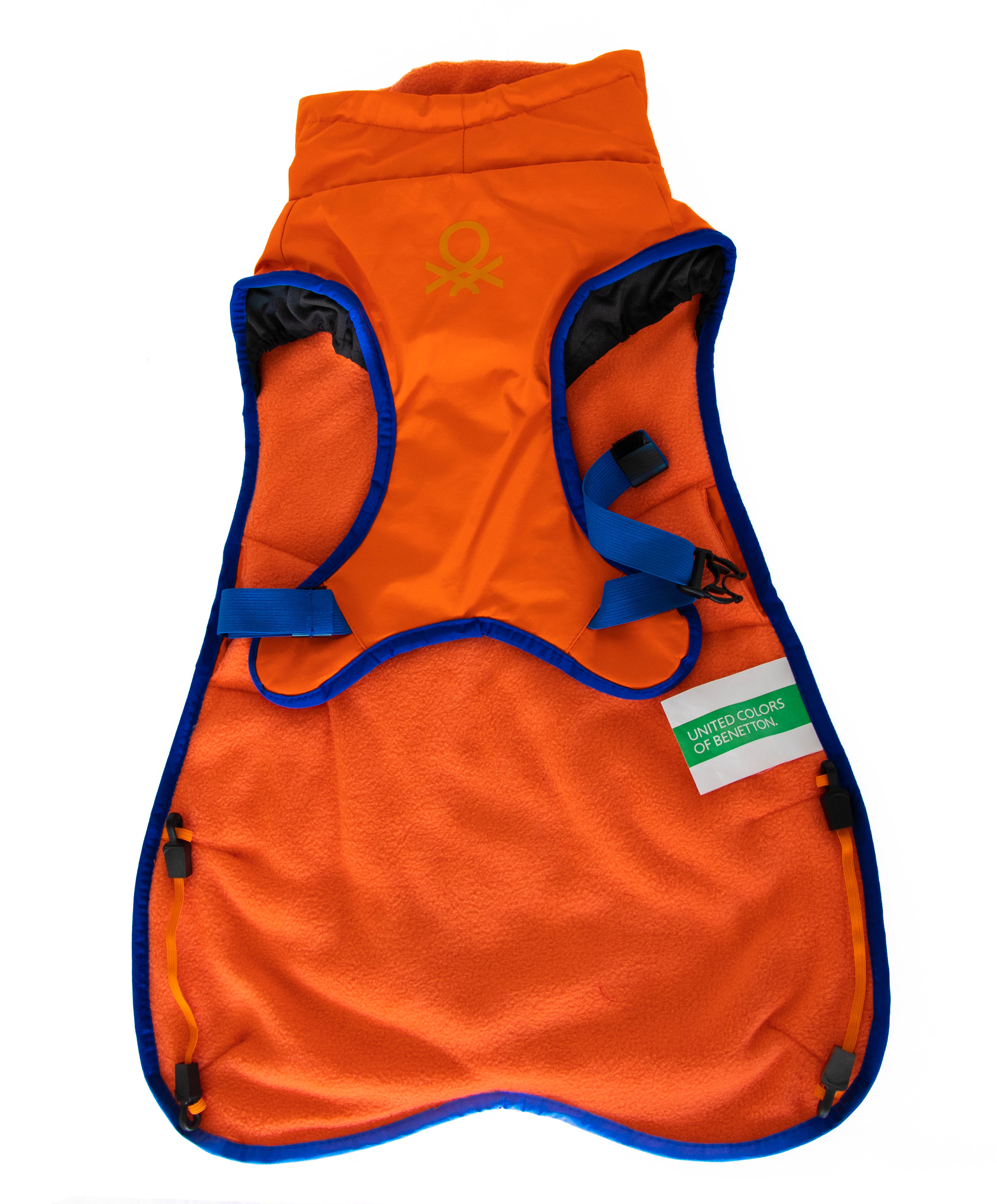 Casaco laranja Benetton tamanho 25cm