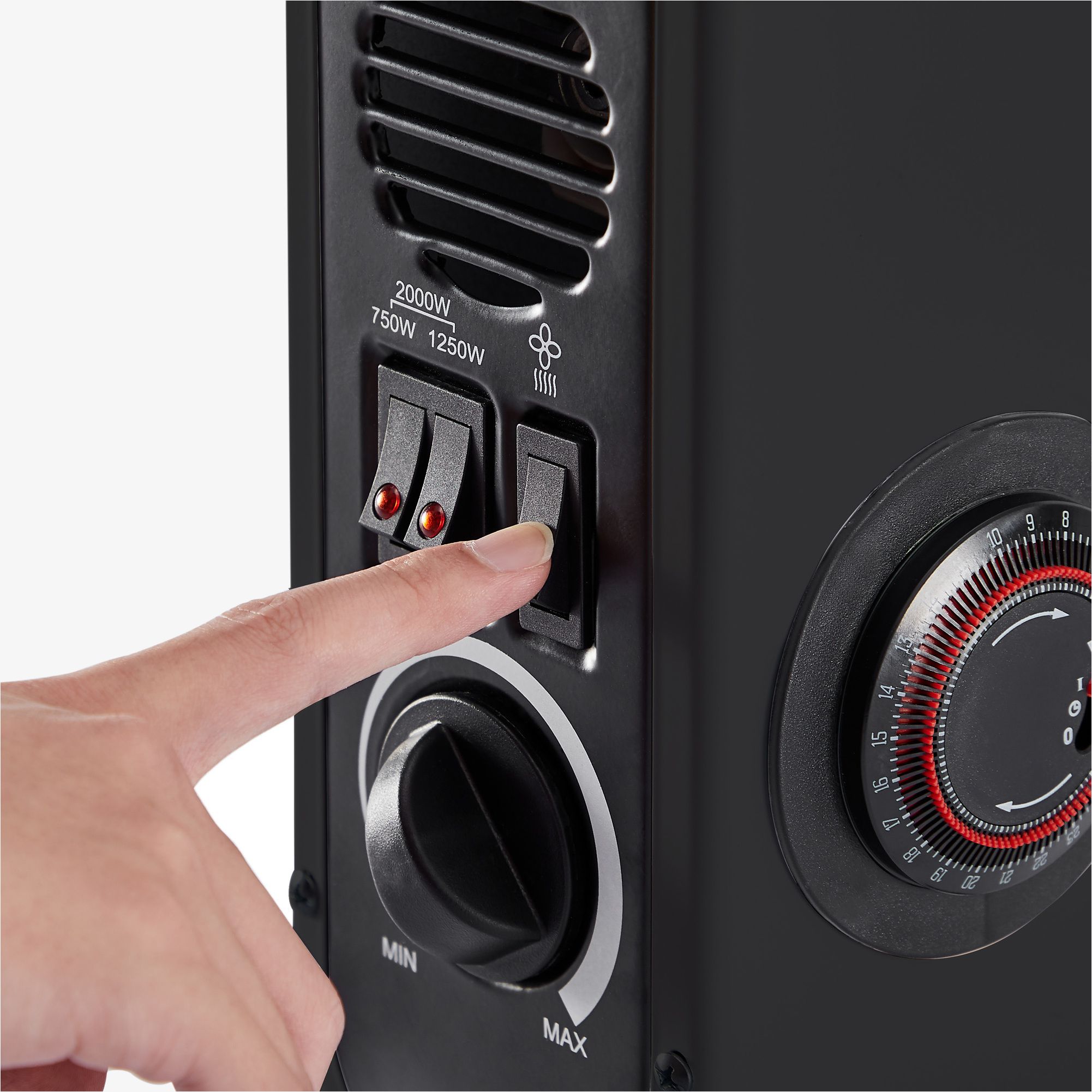 Konvektor 2000 W schwarz