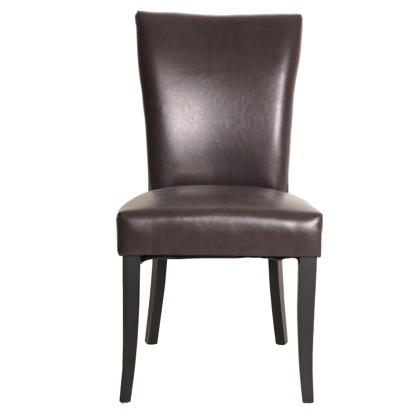 2er-Set Esszimmerstuhl Chesterfield Edinburgh, Stuhl Küchenstuhl, Nieten MVG-zertifiziert ~ Kunstleder, braun, dunkle Beine