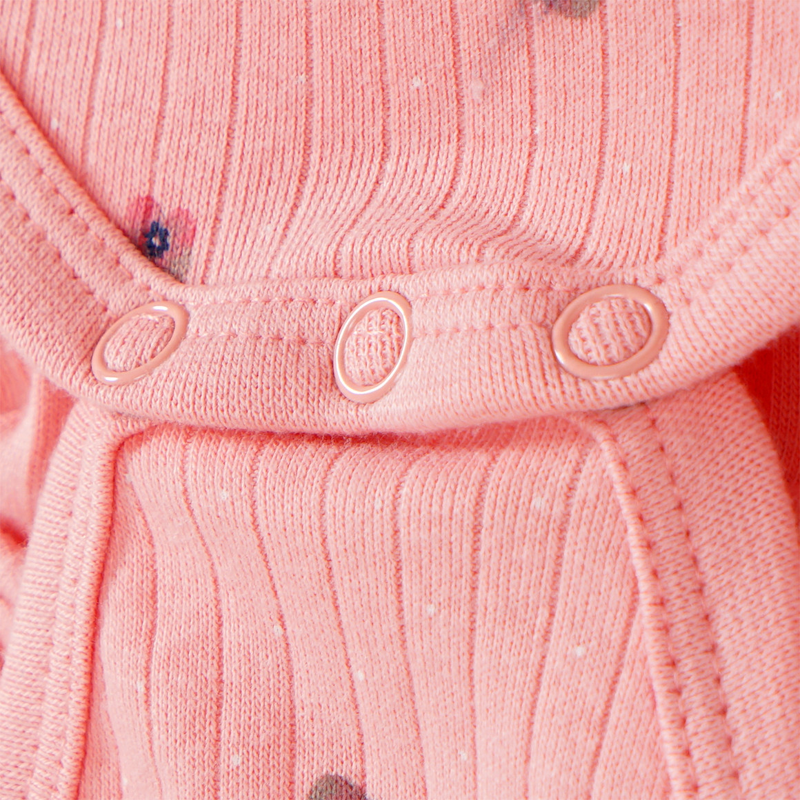 Topomini Pure Collection Newborn Wickelbody mit Blümchen-Allover rosa