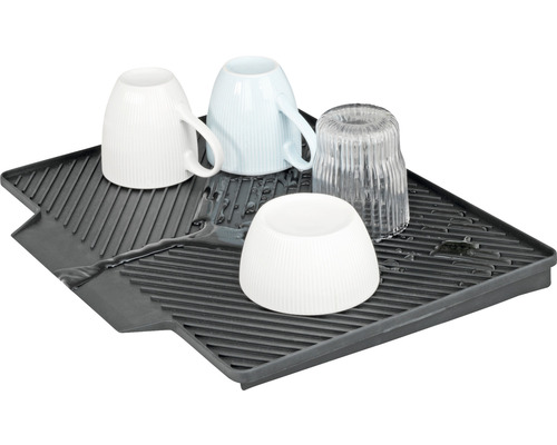Wenko Nelia afdruipmat met standaard, zwart 54771100