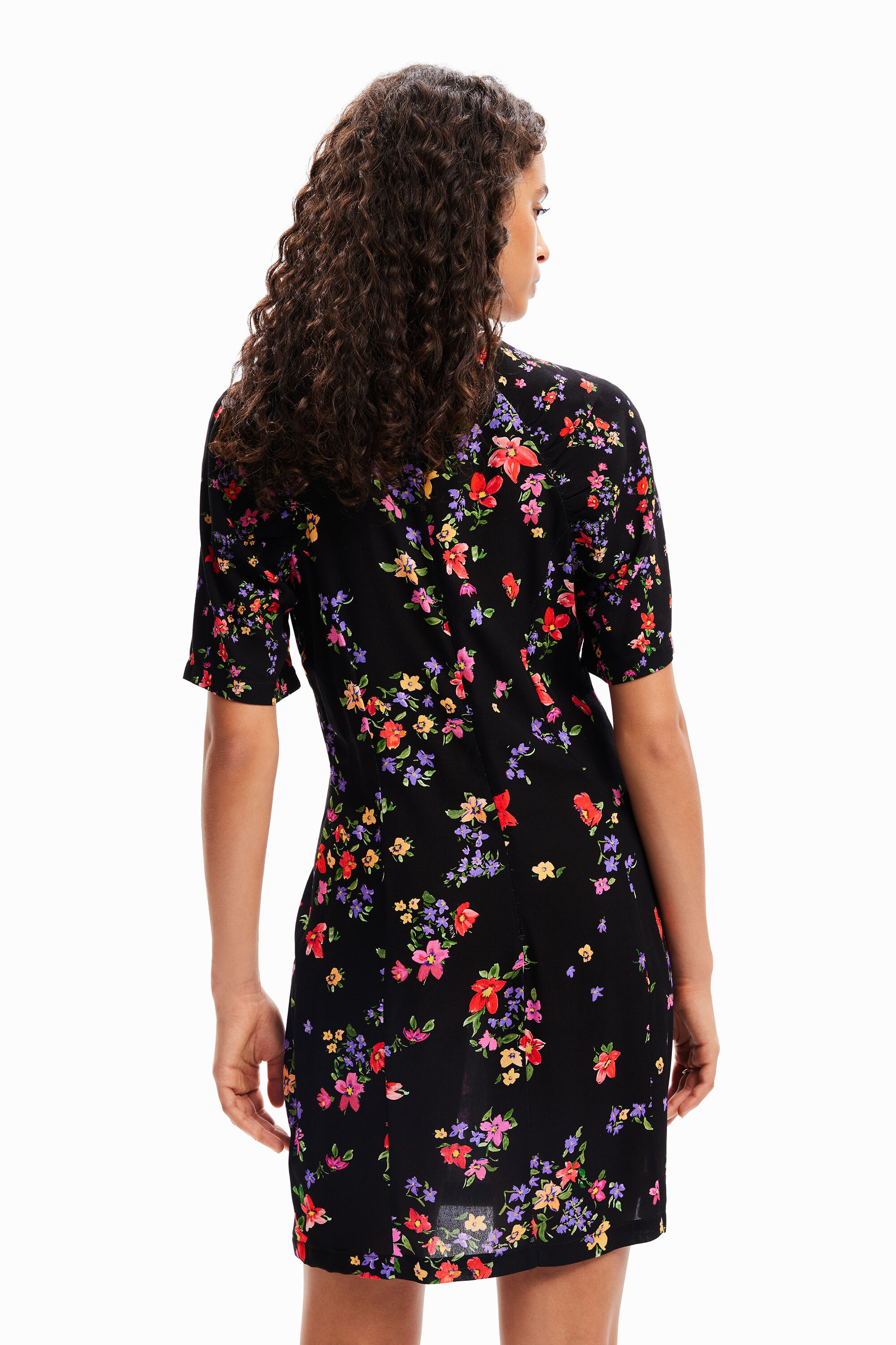 Robe courte fleurs